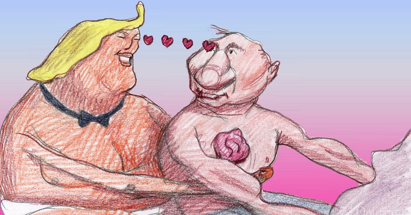 Karykatury, karykatura, karykaturzysta, Bill Plympton, Donald Trump karykatura
