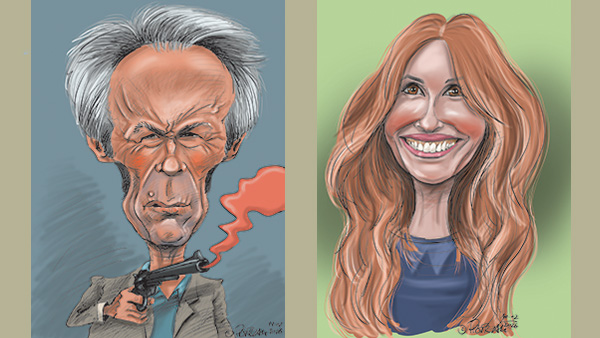 Karykatury cyfrowe wykonane na tablecie graficznym