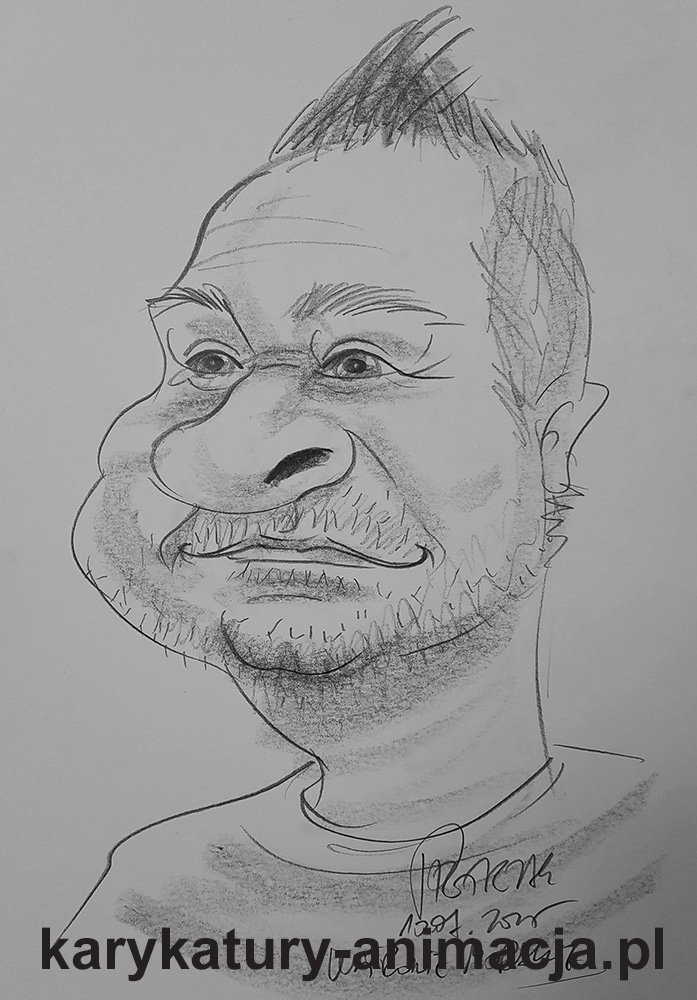 karykatura w 5 minut, szybki karykaturzysta, rysowanie karykatury