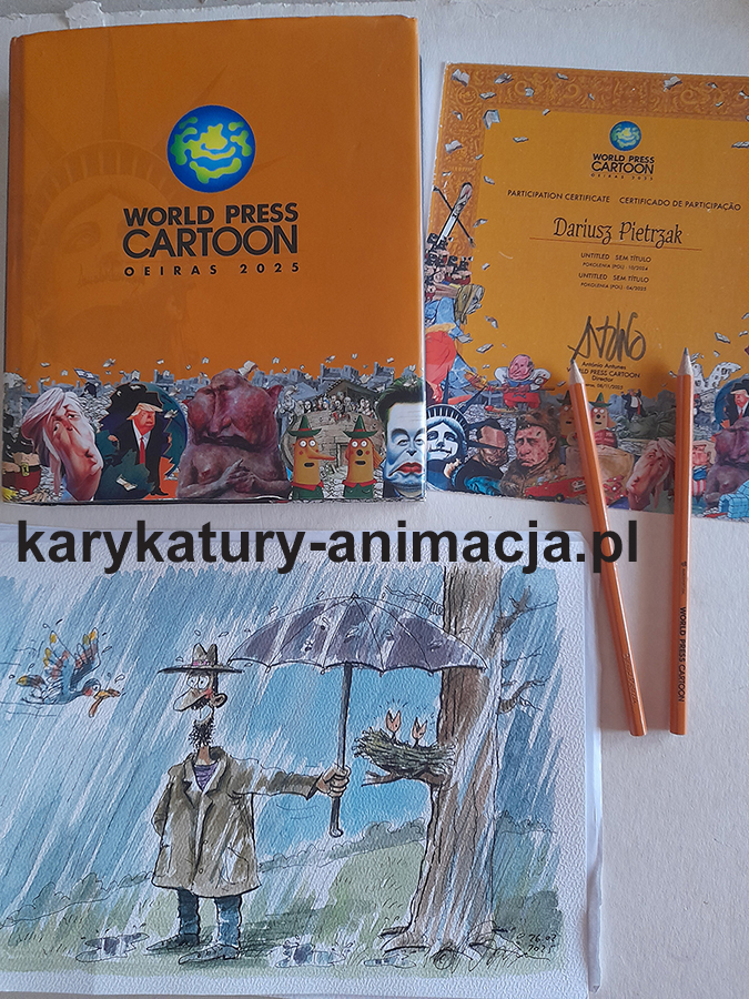 karykatury w Portugalii, żart rysunkowy, karykaturzysta, karykatura akwarela